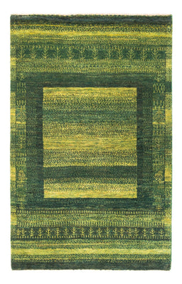 Alfombra Gabbeh - Loribaft Persa - Real - 150 x 97 cm - verde