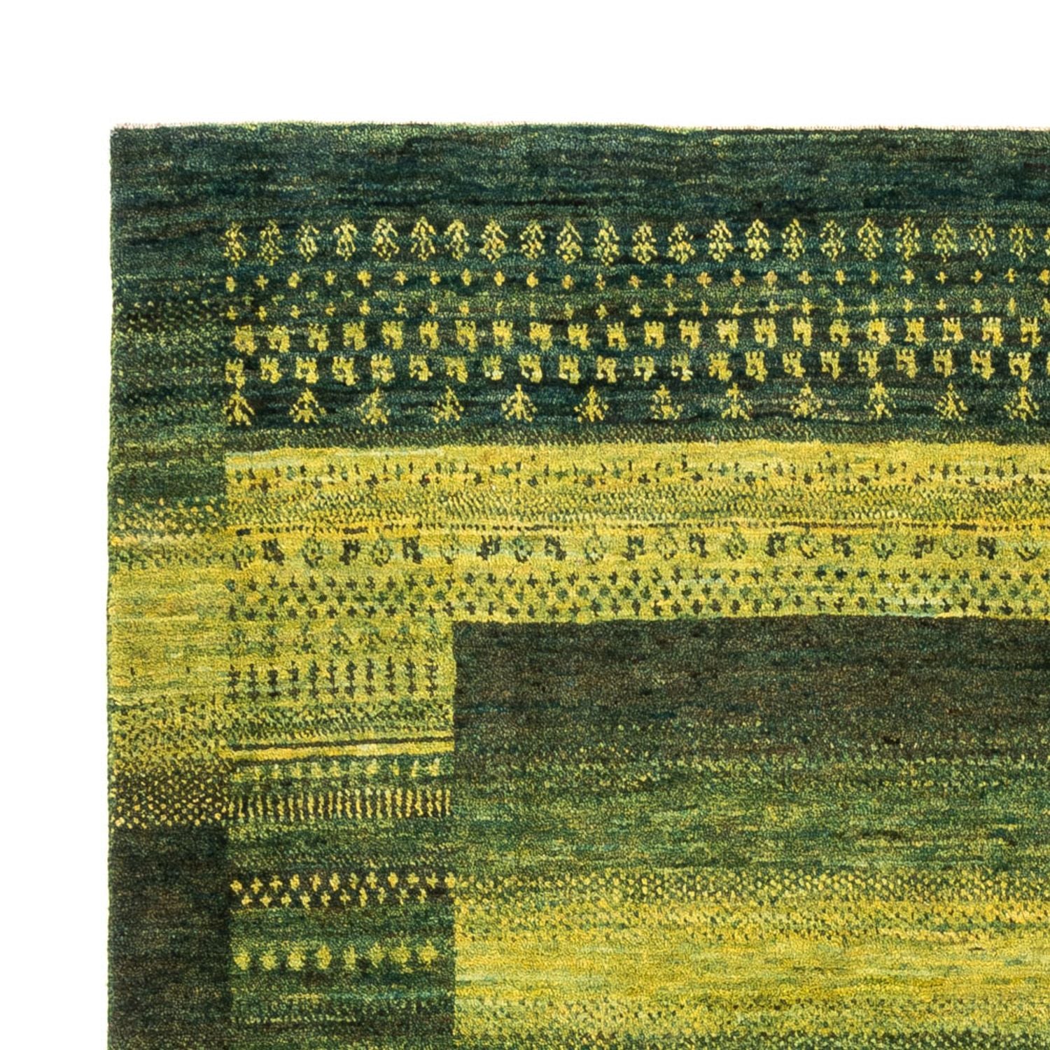 Alfombra Gabbeh - Loribaft Persa - Real - 196 x 165 cm - verde