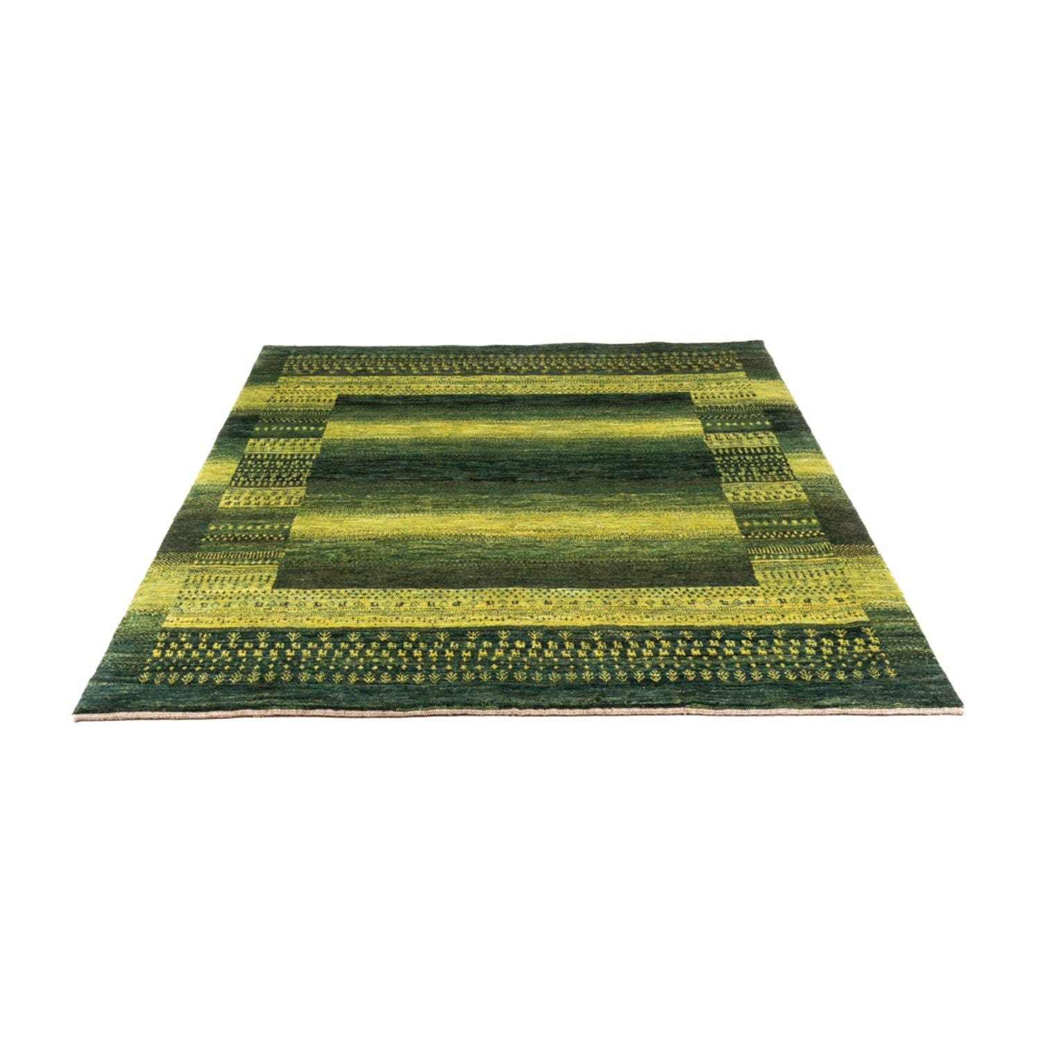 Alfombra Gabbeh - Loribaft Persa - Real - 196 x 165 cm - verde