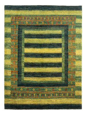 Alfombra Gabbeh - Loribaft Persa - Real - 206 x 152 cm - verde