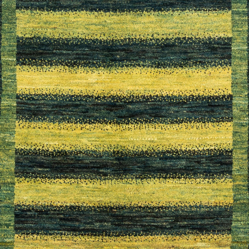 Alfombra Gabbeh - Loribaft Persa - Real - 206 x 152 cm - verde