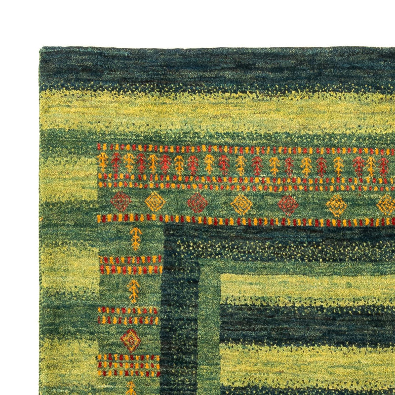 Alfombra Gabbeh - Loribaft Persa - Real - 206 x 152 cm - verde