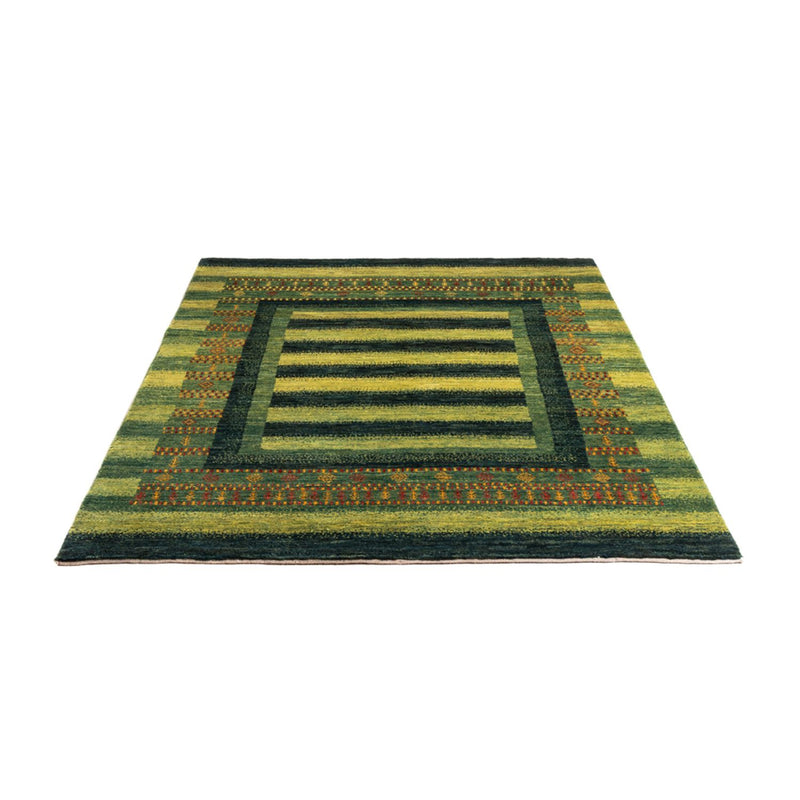 Alfombra Gabbeh - Loribaft Persa - Real - 206 x 152 cm - verde