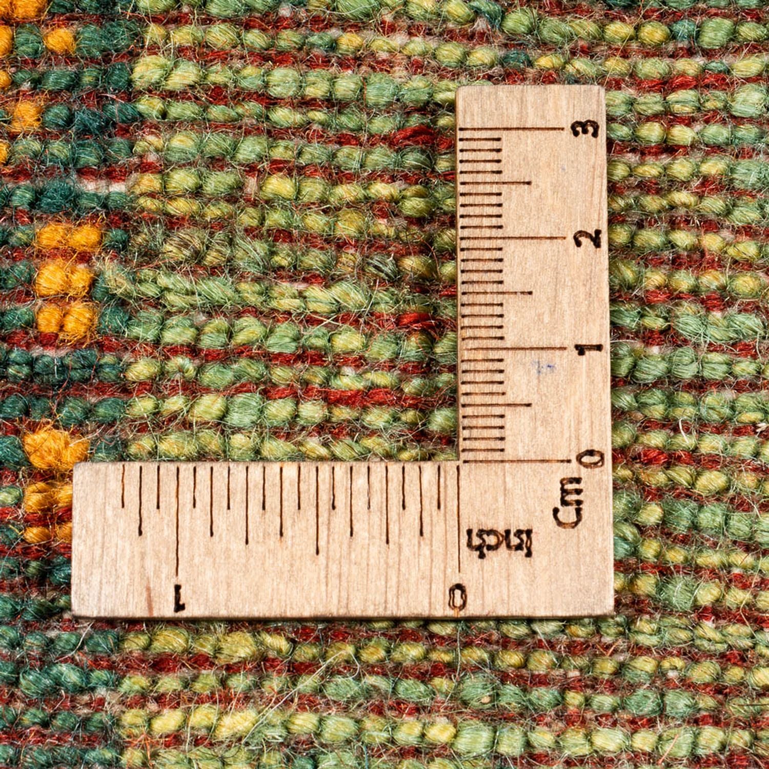 Alfombra Gabbeh - Loribaft Persa - Real - 206 x 152 cm - verde