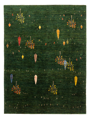 Alfombra Gabbeh - Loribaft Persa - 191 x 143 cm - verde