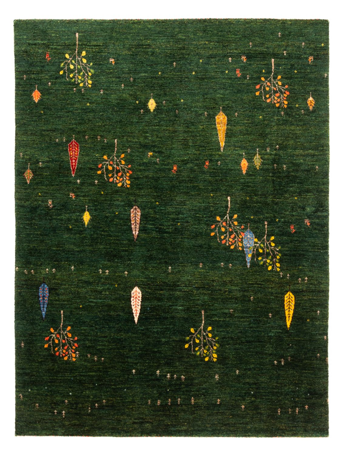 Alfombra Gabbeh - Loribaft Persa - 191 x 143 cm - verde