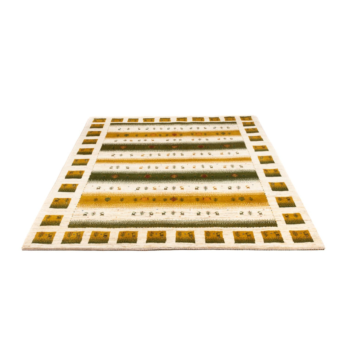 Alfombra Gabbeh - Loribaft Persa - 203 x 158 cm - natural