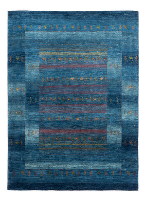 Alfombra Gabbeh - Loribaft Persa - 200 x 147 cm - azul
