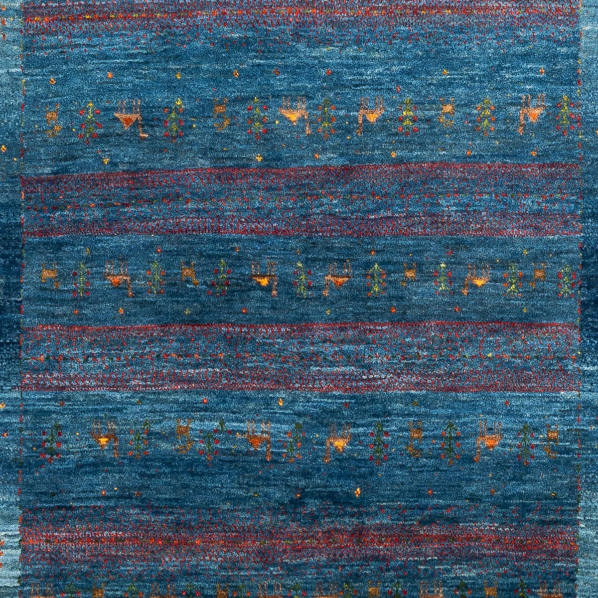 Alfombra Gabbeh - Loribaft Persa - 200 x 147 cm - azul