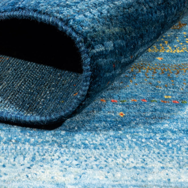 Alfombra Gabbeh - Loribaft Persa - 200 x 147 cm - azul