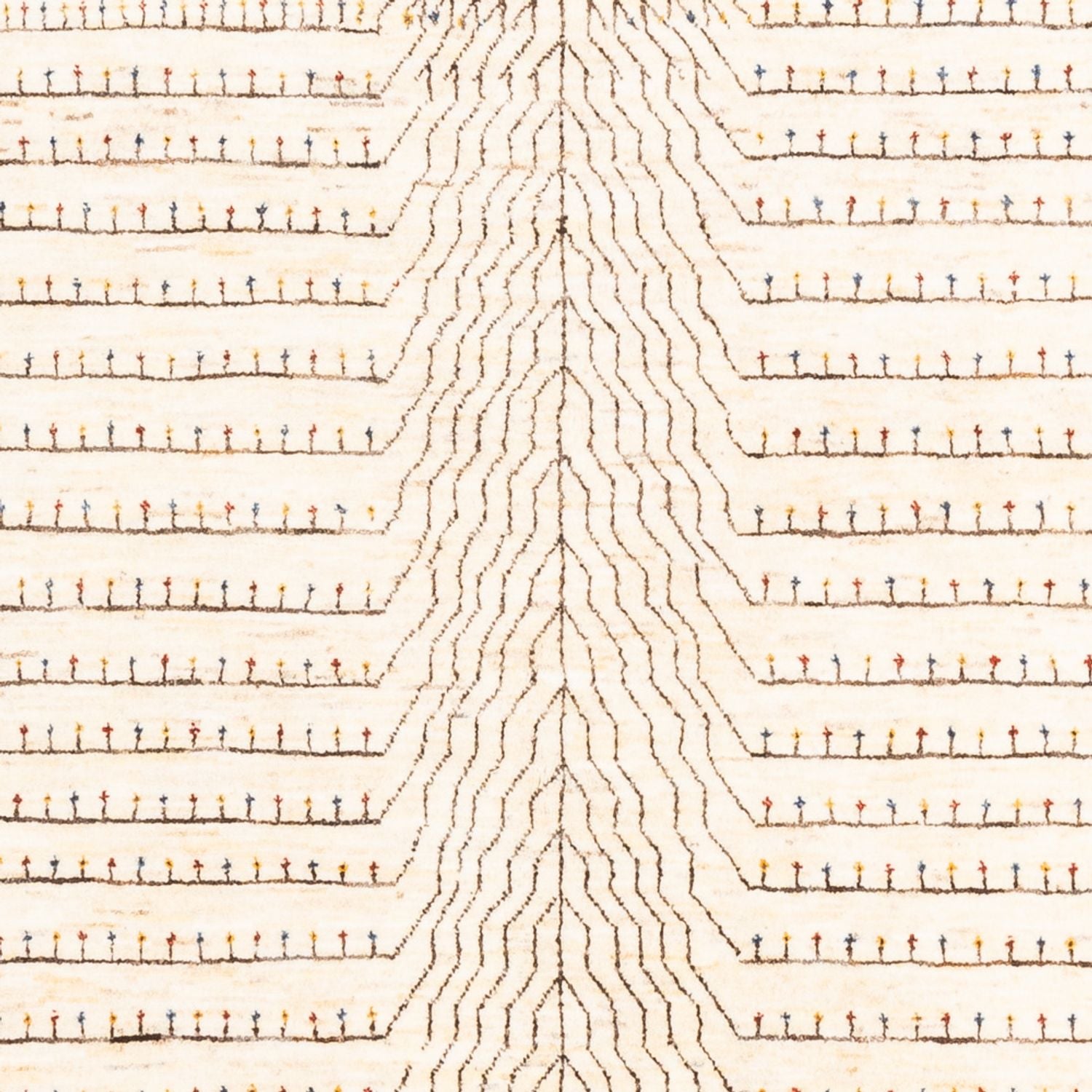 Alfombra Gabbeh - Loribaft Persa - 202 x 154 cm - natural