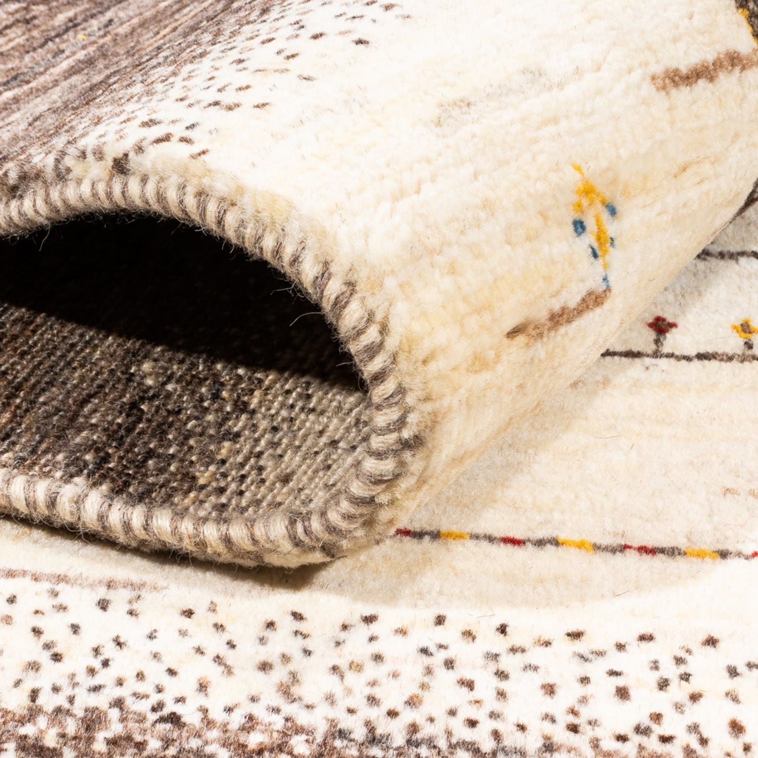 Alfombra Gabbeh - Loribaft Persa - 202 x 154 cm - natural