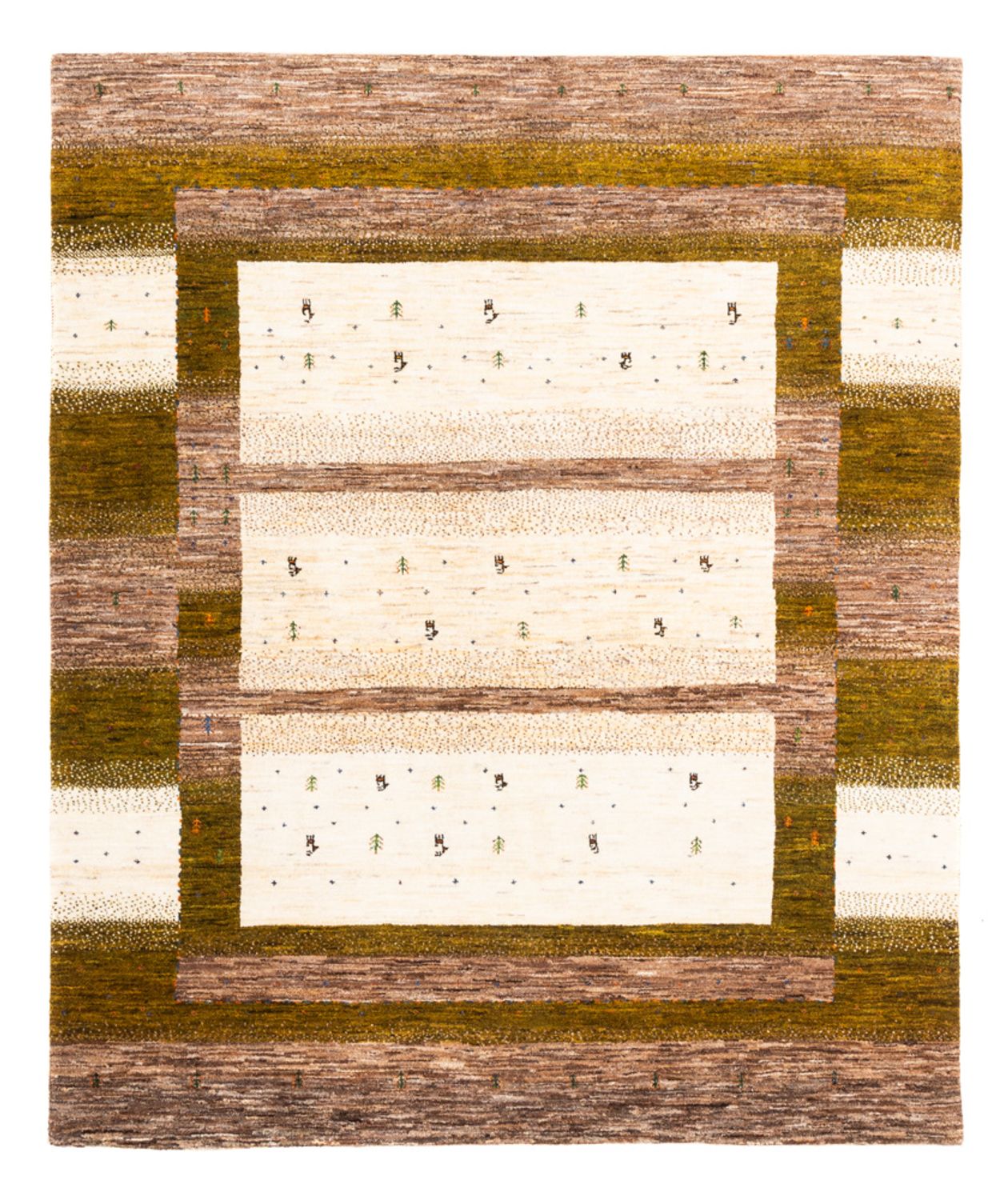 Alfombra Gabbeh - Loribaft Persa - 205 x 171 cm - natural