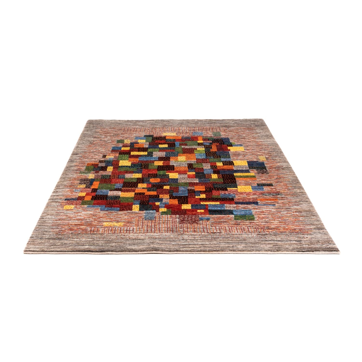 Alfombra Gabbeh - Loribaft Persa - Real - 203 x 153 cm - multicolor