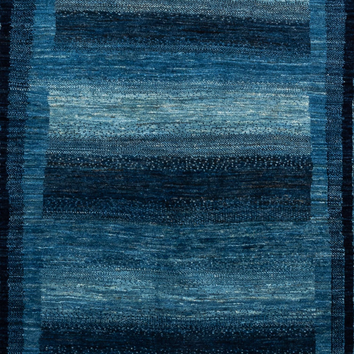 Alfombra Gabbeh - Loribaft Persa - Real - 210 x 150 cm - azul