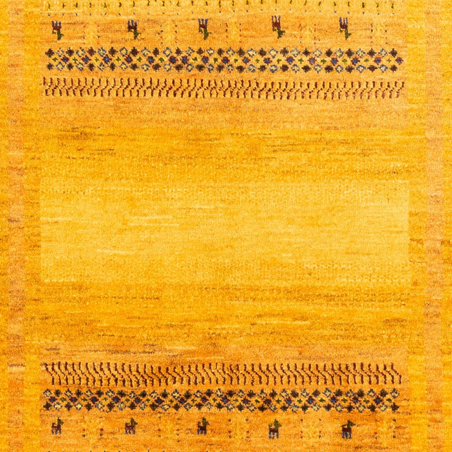 Alfombra Gabbeh - Loribaft Persa - Real - 198 x 152 cm - oro