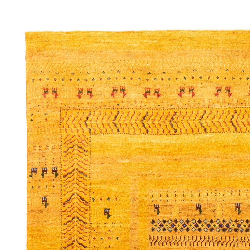 Alfombra Gabbeh - Loribaft Persa - Real - 198 x 152 cm - oro