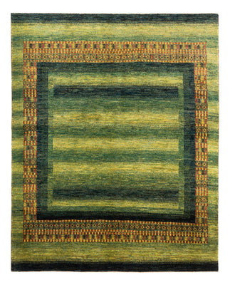 Alfombra Gabbeh - Loribaft Persa - Real - 208 x 163 cm - verde