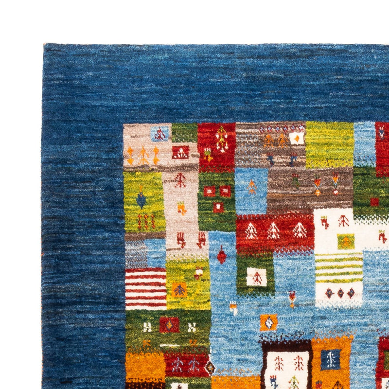 Alfombra Gabbeh - Loribaft Persa - Real - 192 x 159 cm - azul