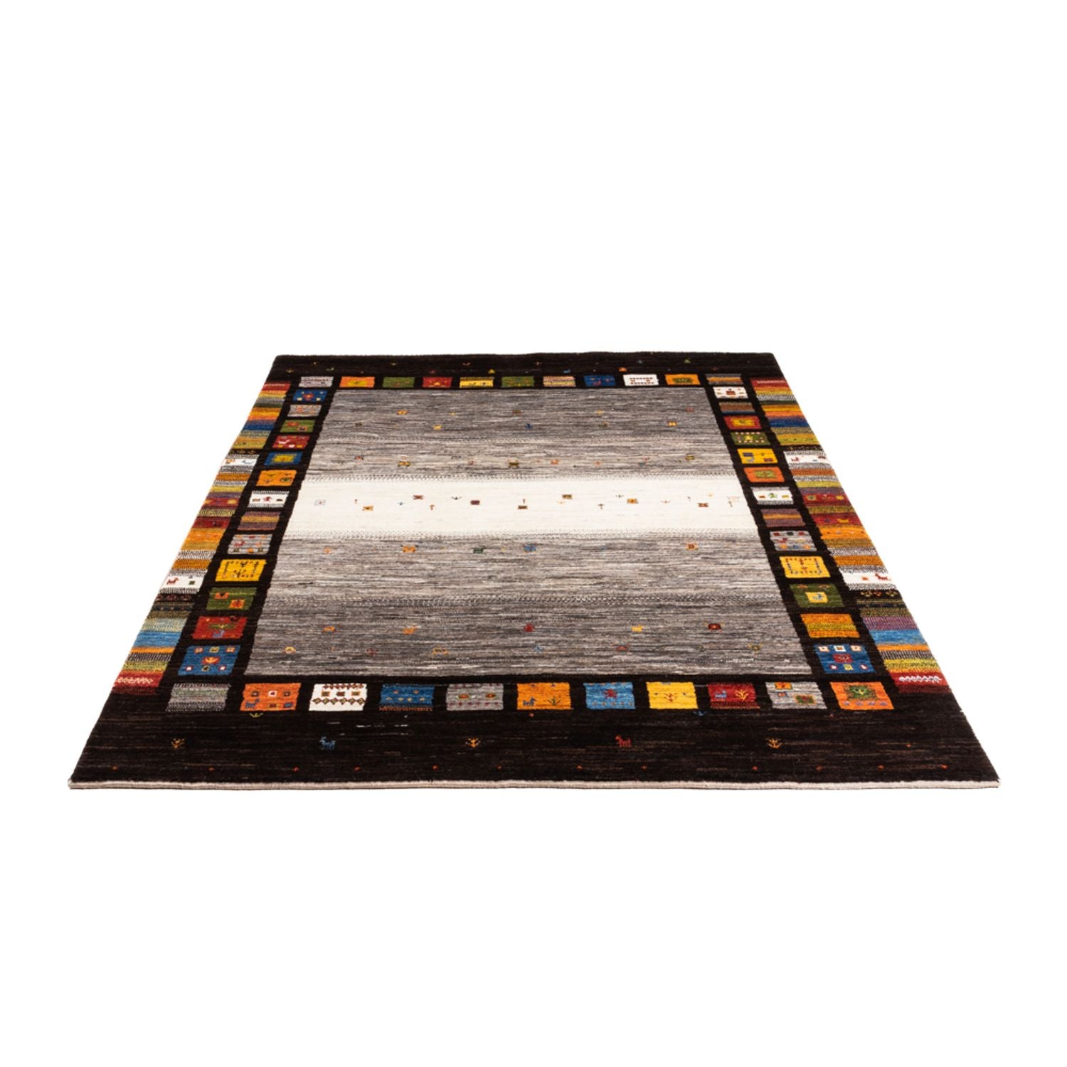 Alfombra Gabbeh - Loribaft Persa - Real - 215 x 159 cm - multicolor