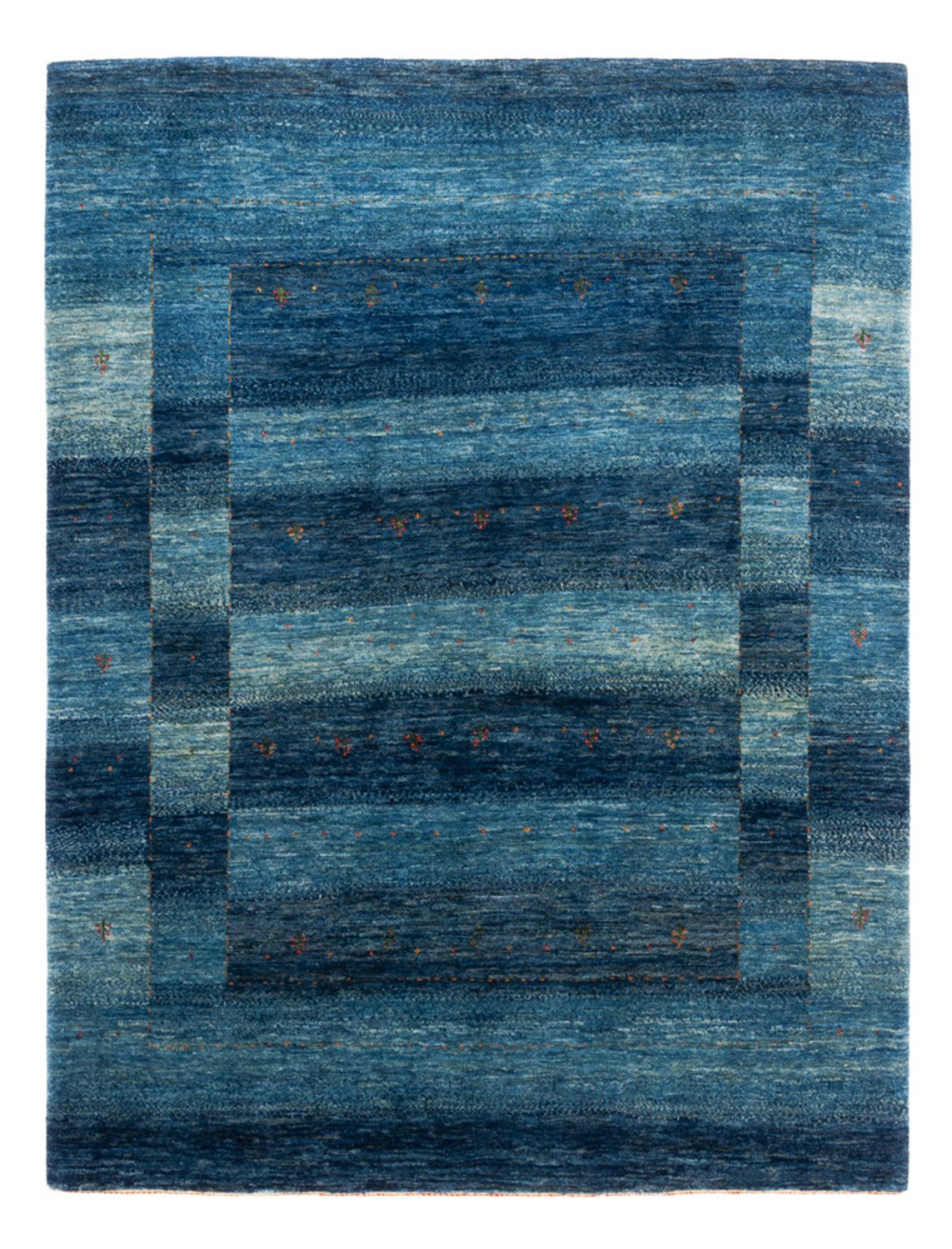 Alfombra Gabbeh - Loribaft Persa - 205 x 156 cm - azul