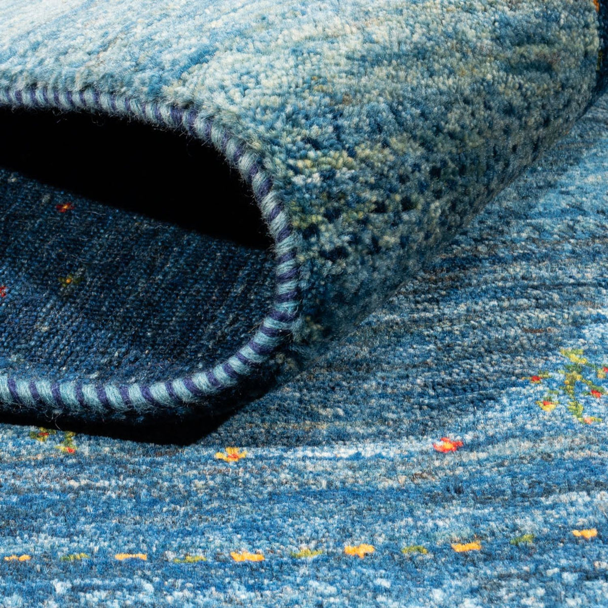 Alfombra Gabbeh - Loribaft Persa - 205 x 156 cm - azul