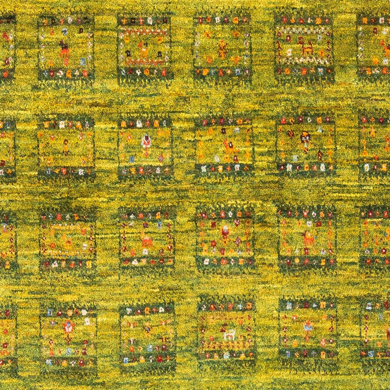 Alfombra Gabbeh - Loribaft Persa - Real - 157 x 108 cm - verde claro