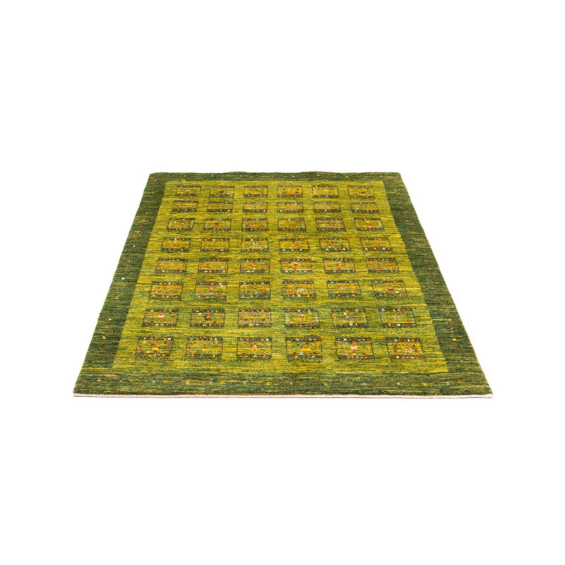 Alfombra Gabbeh - Loribaft Persa - Real - 157 x 108 cm - verde claro