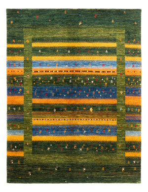 Alfombra Gabbeh - Loribaft Persa - Real - 212 x 161 cm - verde