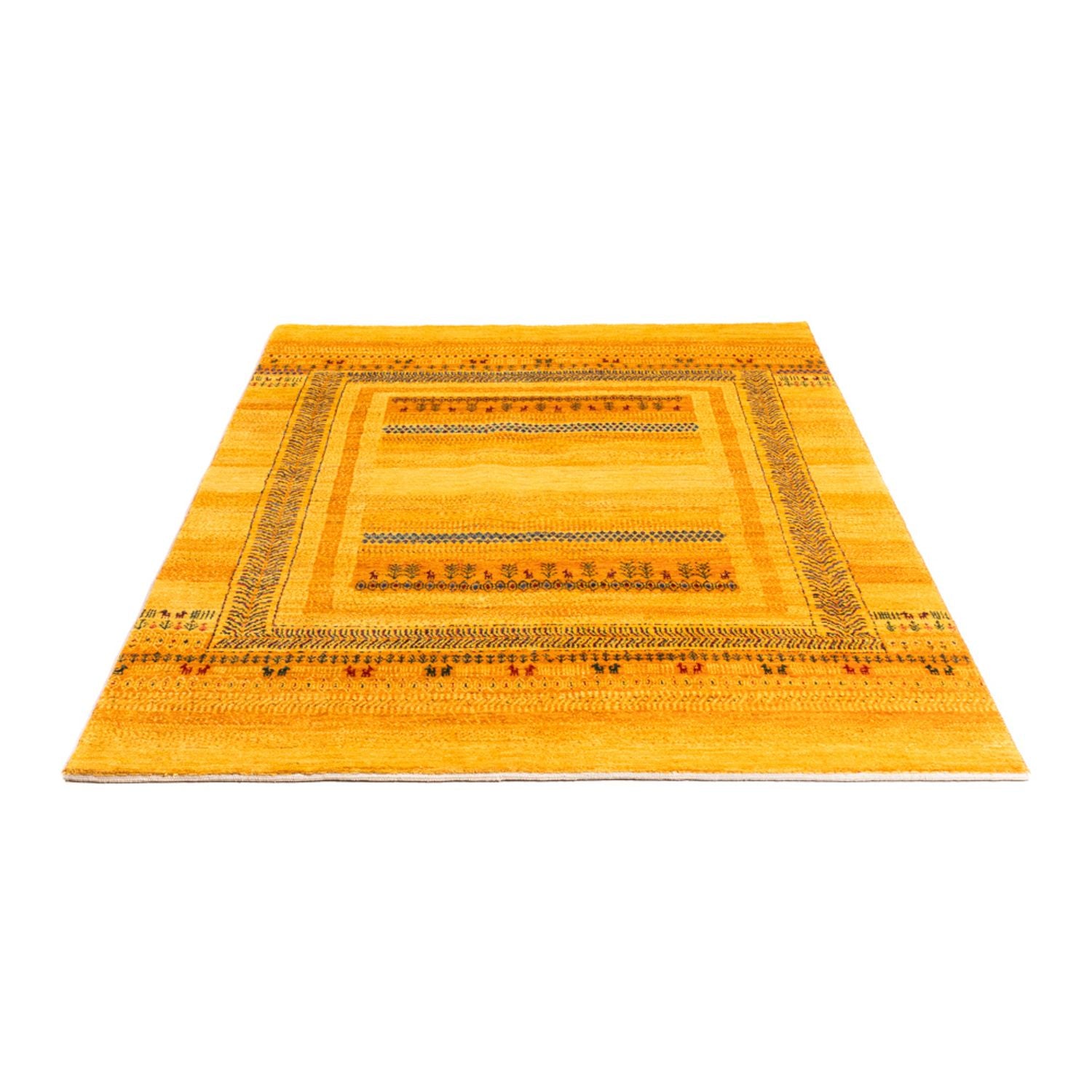 Alfombra Gabbeh - Loribaft Persa - Real - 205 x 144 cm - oro