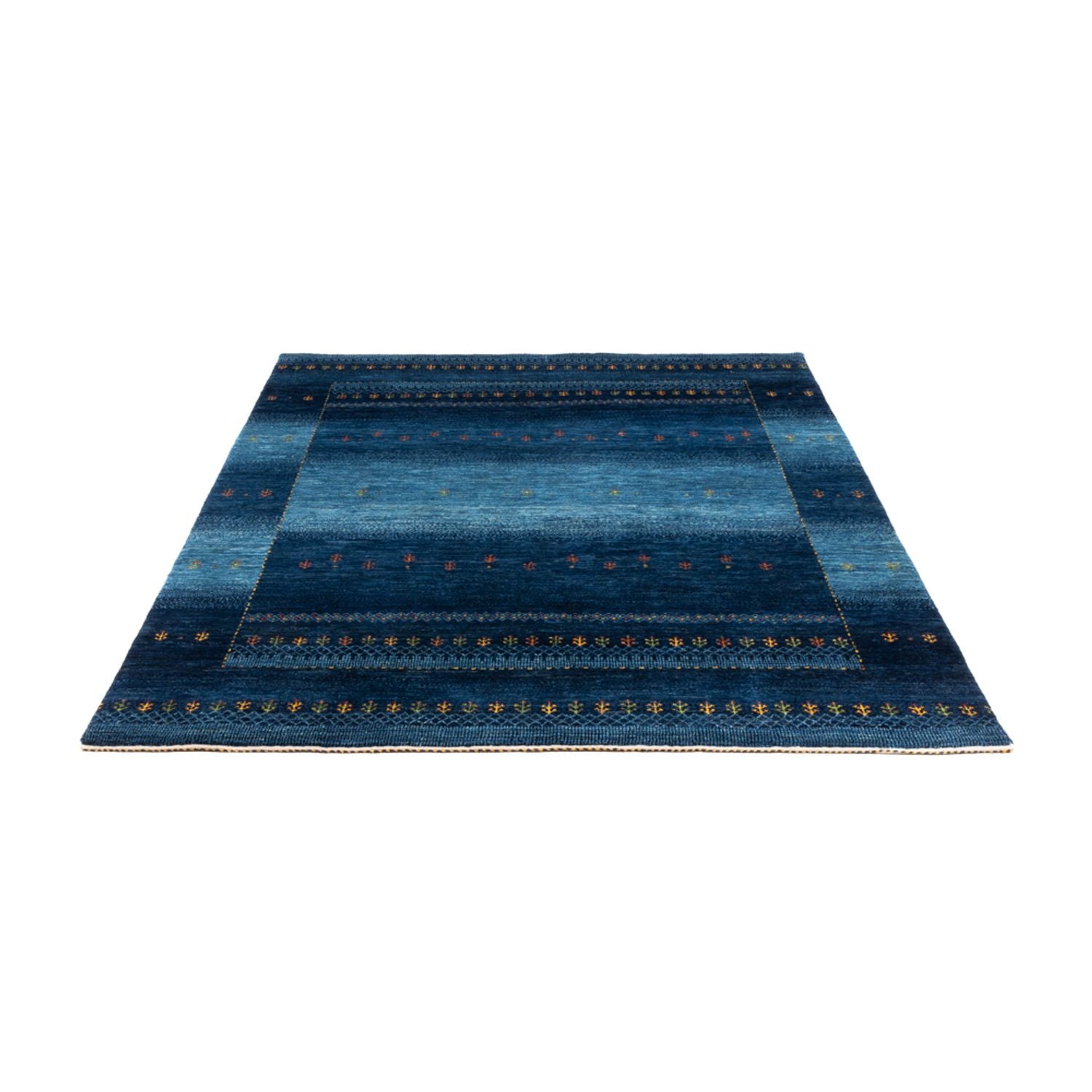 Alfombra Gabbeh - Loribaft Persa - 207 x 157 cm - azul