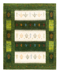 Alfombra Gabbeh - Loribaft Persa - 197 x 155 cm - verde