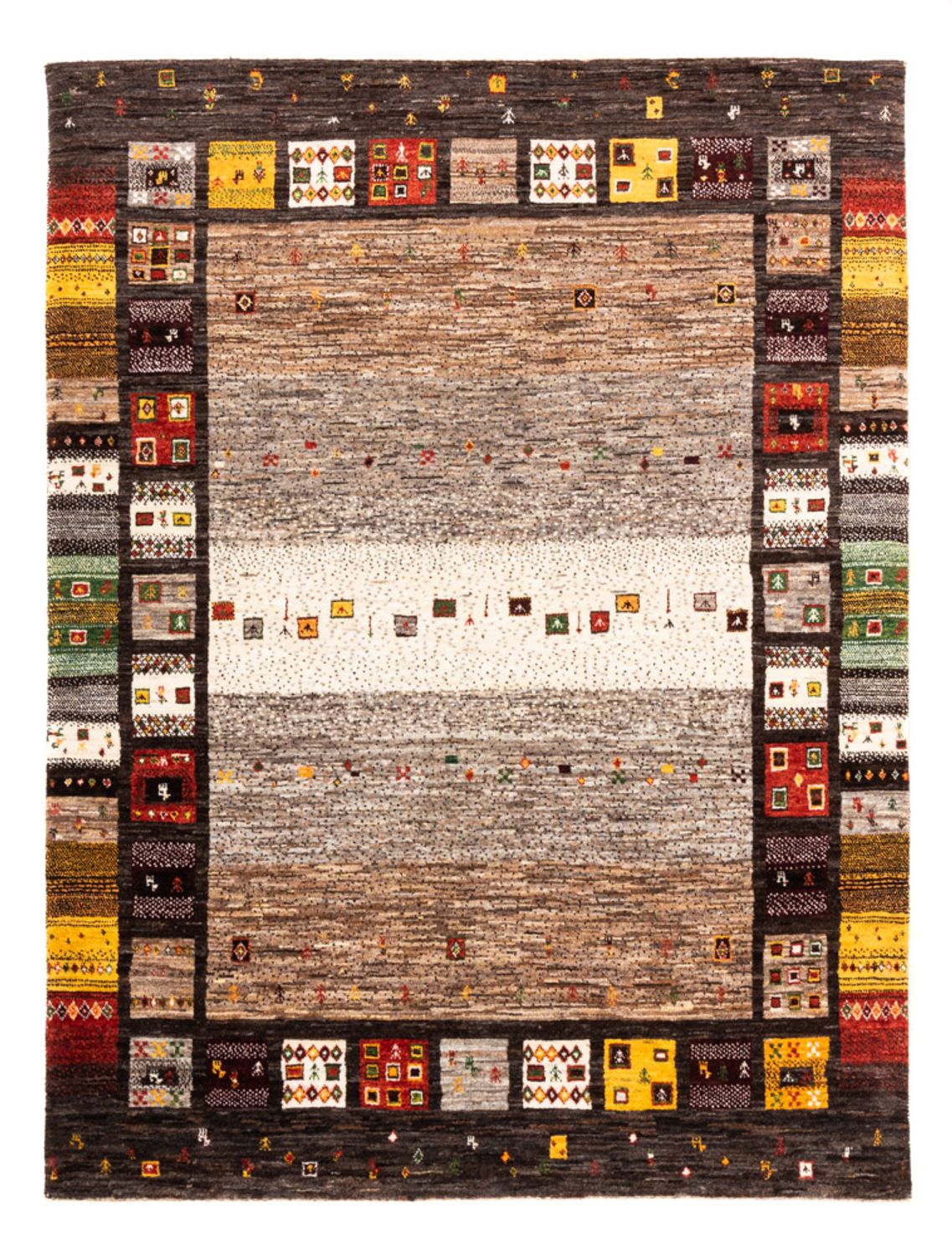 Alfombra Gabbeh - Loribaft Persa - Real - 204 x 153 cm - multicolor