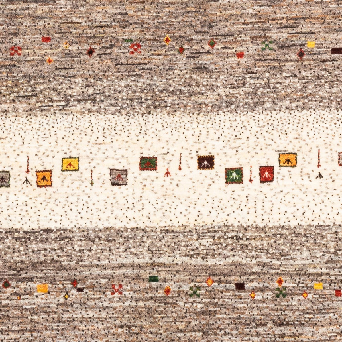 Alfombra Gabbeh - Loribaft Persa - Real - 204 x 153 cm - multicolor