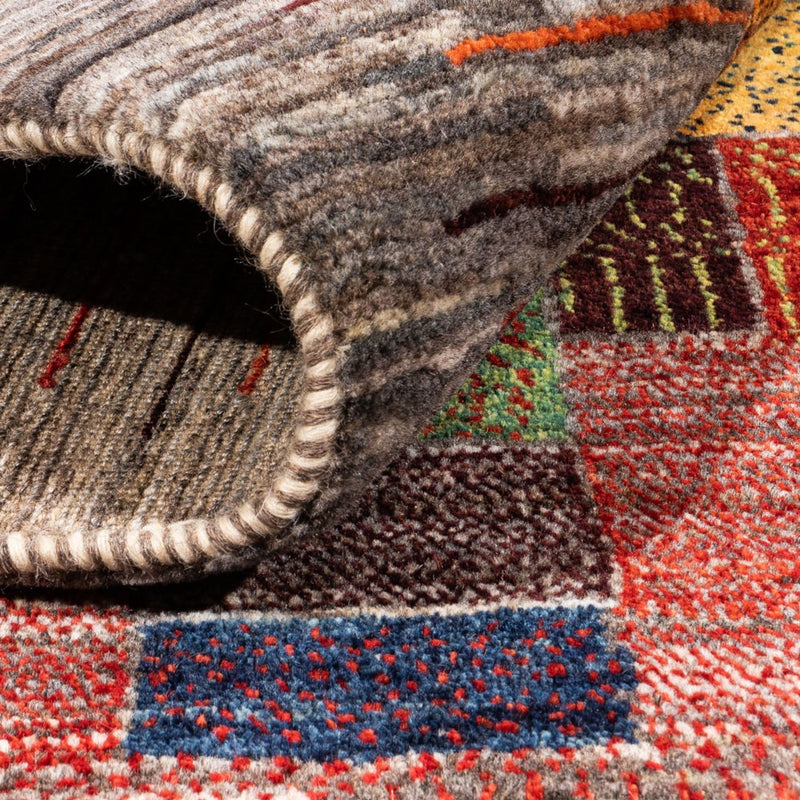 Alfombra Gabbeh - Loribaft Persa - 210 x 153 cm - gris