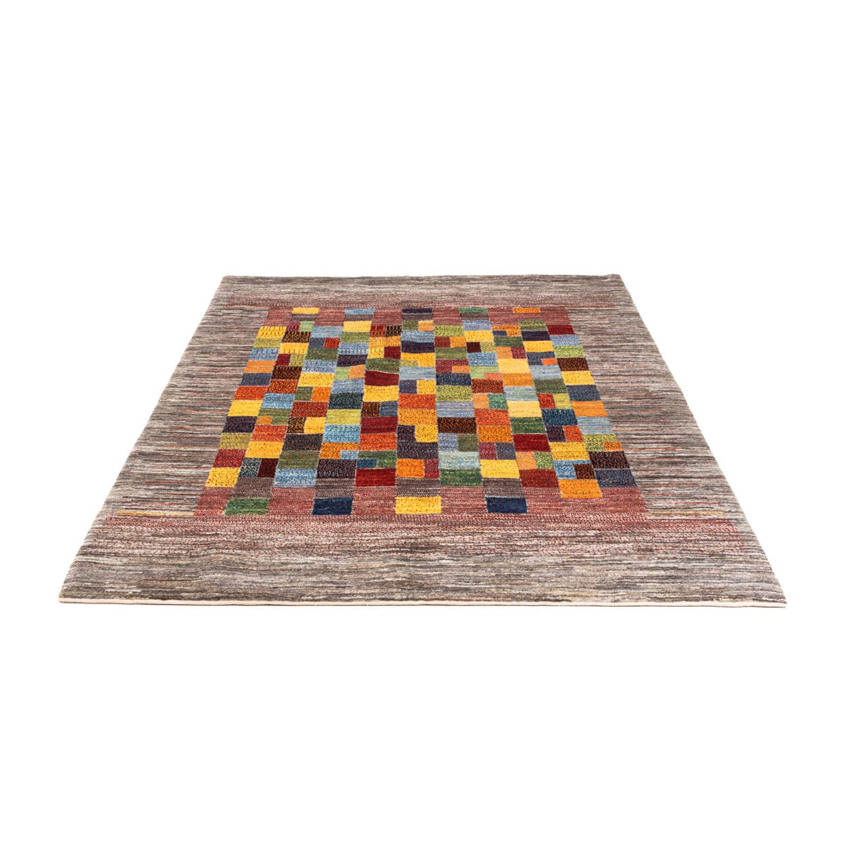 Alfombra Gabbeh - Loribaft Persa - 210 x 153 cm - gris