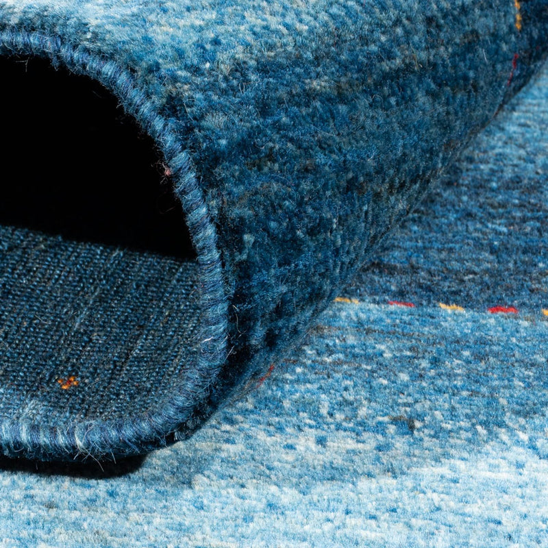 Alfombra Gabbeh - Loribaft Persa - 209 x 154 cm - azul