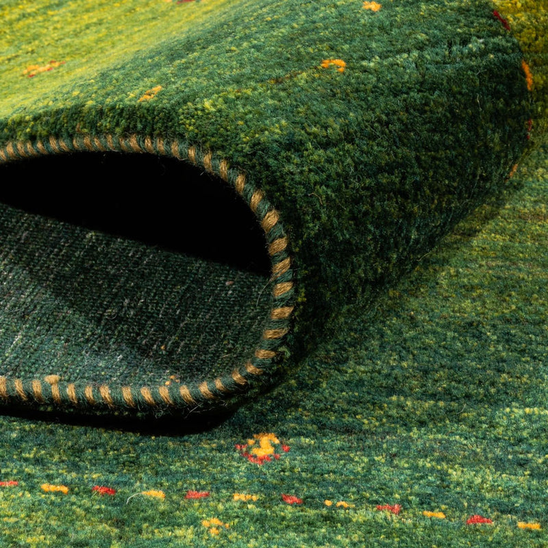 Alfombra Gabbeh - Loribaft Persa - 198 x 146 cm - verde