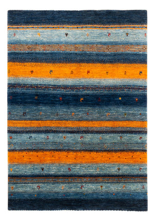 Alfombra Gabbeh - Loribaft Persa - Real - 209 x 144 cm - azul