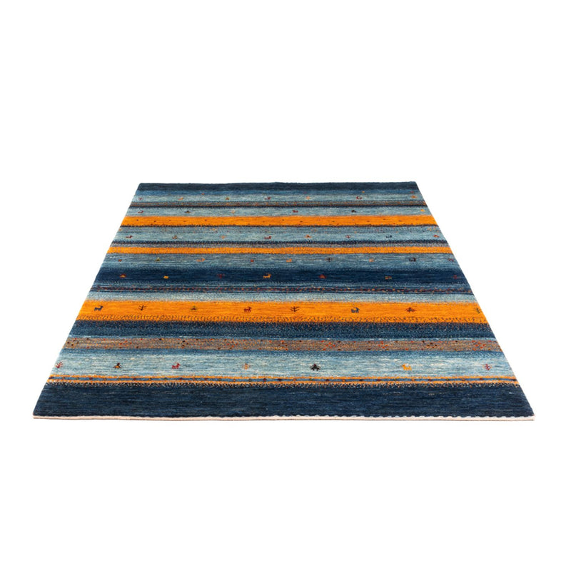 Alfombra Gabbeh - Loribaft Persa - Real - 209 x 144 cm - azul