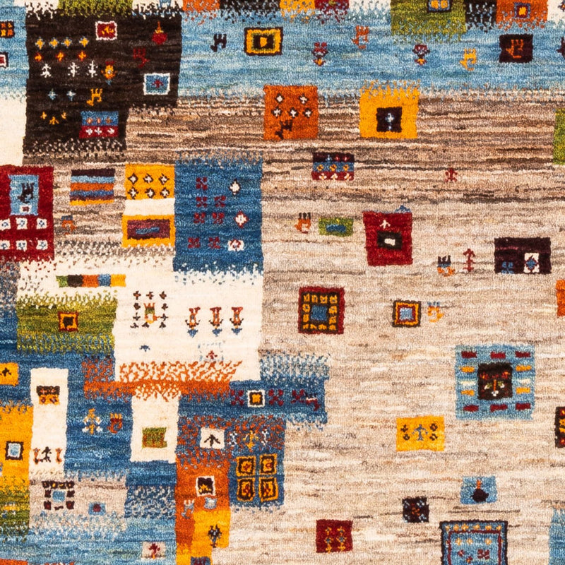 Alfombra Gabbeh - Loribaft Persa - Real - 201 x 150 cm - azul