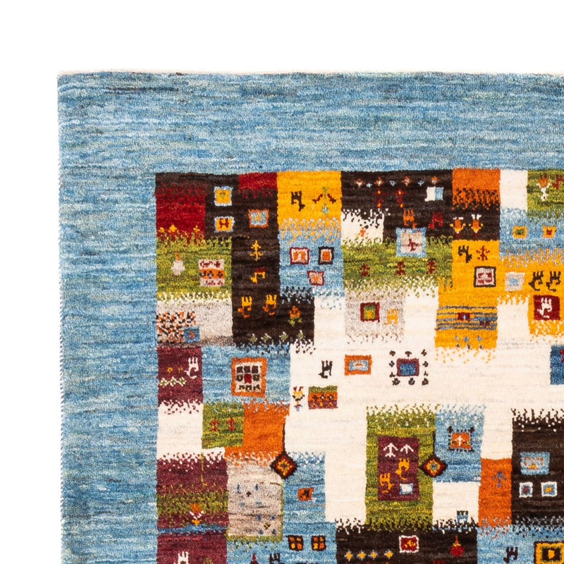 Alfombra Gabbeh - Loribaft Persa - Real - 201 x 150 cm - azul