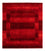 Alfombra Gabbeh - Loribaft Persa - 170 x 147 cm - rojo