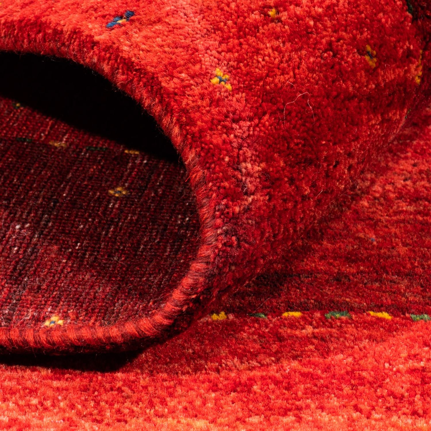 Alfombra Gabbeh - Loribaft Persa - 170 x 147 cm - rojo