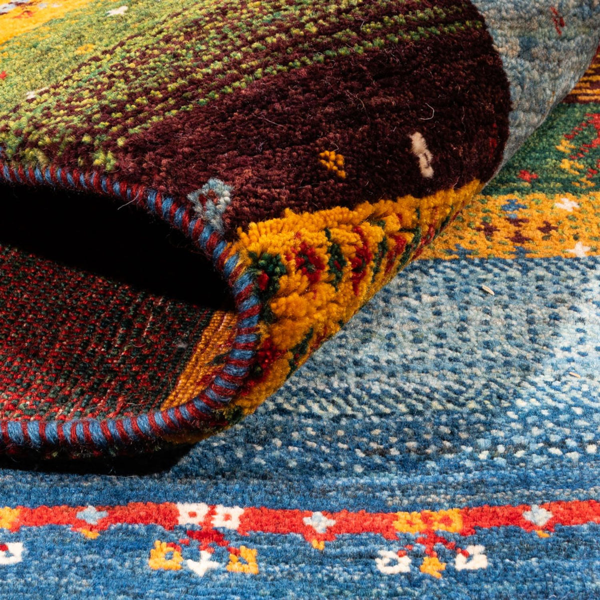 Alfombra Gabbeh - Loribaft Persa - Real - 194 x 165 cm - multicolor