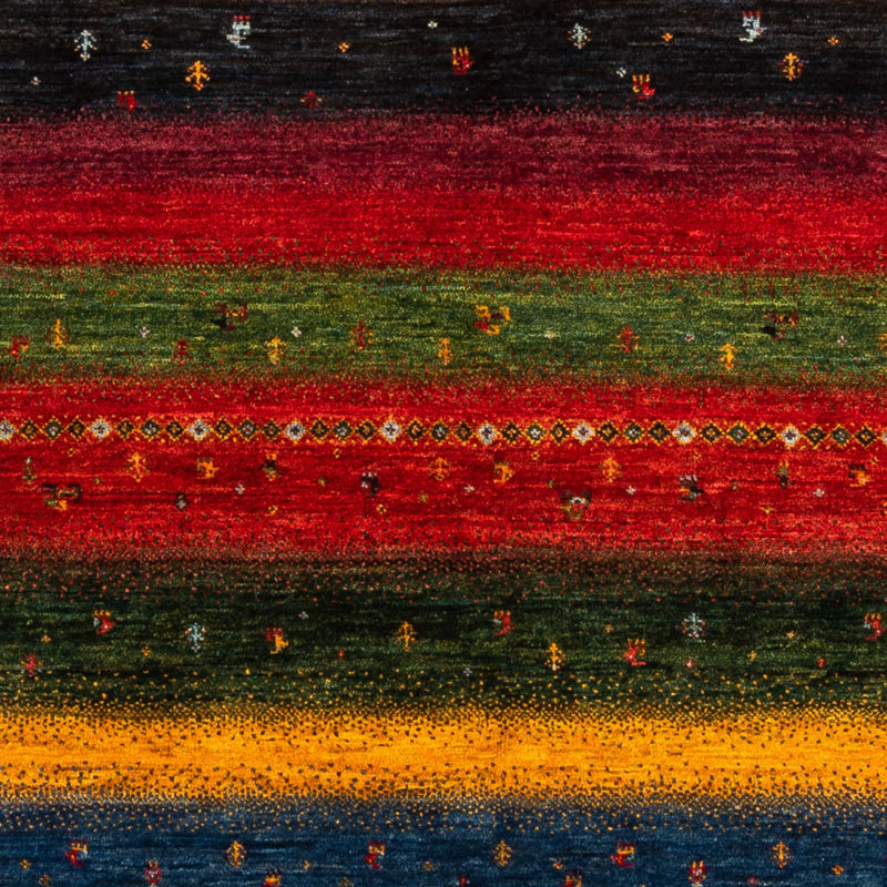 Alfombra Gabbeh - Loribaft Persa - Real - 210 x 148 cm - multicolor