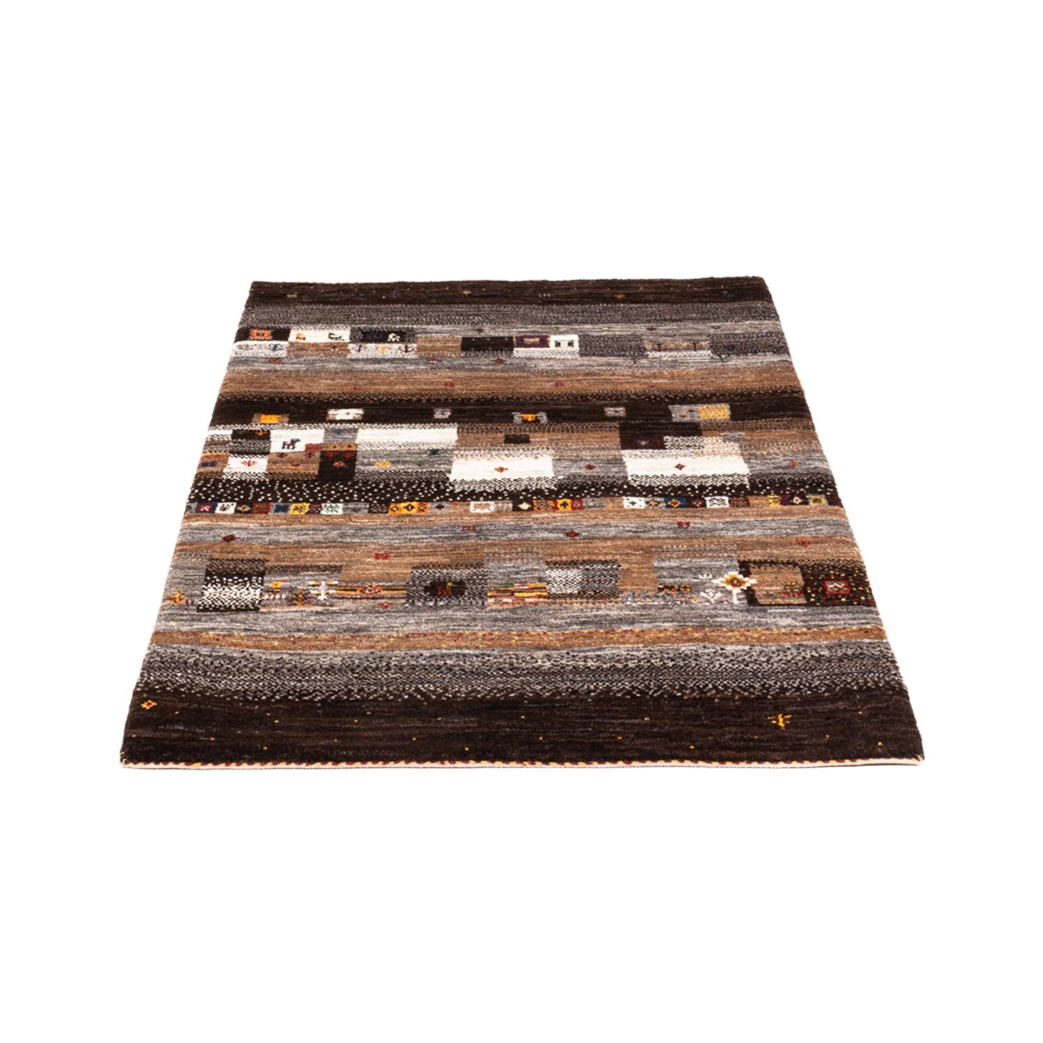 Alfombra Gabbeh - Loribaft Persa - Real - 129 x 84 cm - multicolor