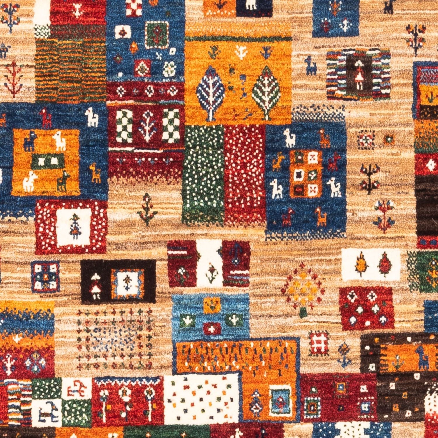Alfombra Gabbeh - Loribaft Persa - Real - 140 x 100 cm - multicolor
