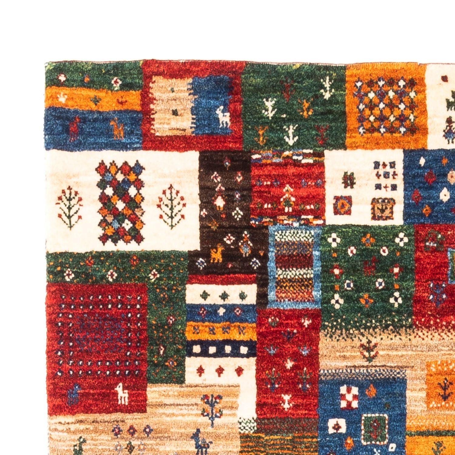 Alfombra Gabbeh - Loribaft Persa - Real - 140 x 100 cm - multicolor