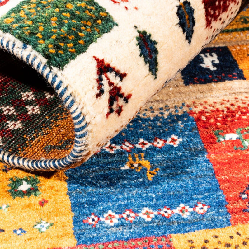 Alfombra Gabbeh - Loribaft Persa - Real - 140 x 100 cm - multicolor